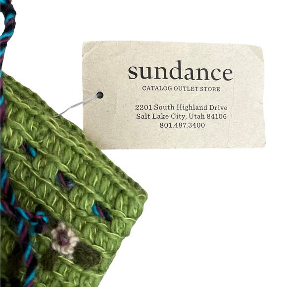 Sundance Monogram Knitted Pouch “G” Hand Knit Embroidered Lined NWT - Picture 2 of 8